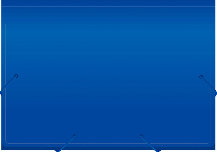 Портфель Бюрократ -BPR6BLUE 6 отдел. A4 пластик 0.7мм синий