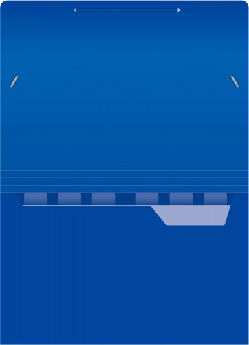 Портфель Бюрократ -BPR6BLUE 6 отдел. A4 пластик 0.7мм синий