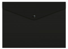 Конверт на кнопке Бюрократ -PK803TA5BLCK A5 гориз. пластик 0.15мм черный