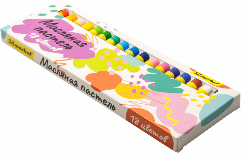 Масляная пастель Silwerhof 18цв. дл.70ммд.10мм