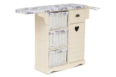 Гладильный комод с 3-я корзинами Secret De Maison PLANCHE ( mod. HX13-302 ), paulownia, мдф, 130x32x82см, butter white (слоновая кость)