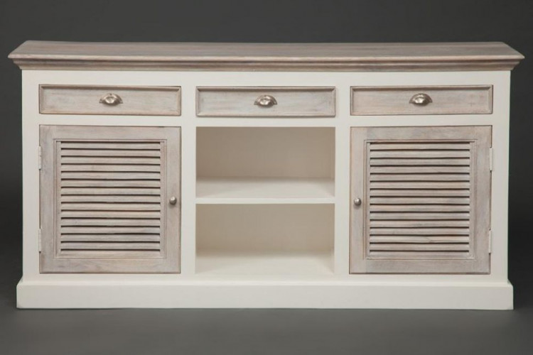 Комод Secret De Maison RIVIERA ( mod.305060 ), дерево манго, 88х175х45см, Antique white/white wash