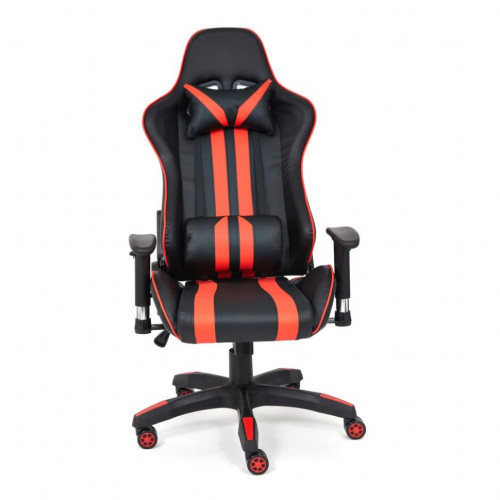 Кресло iCar , кож/зам, черный/красный