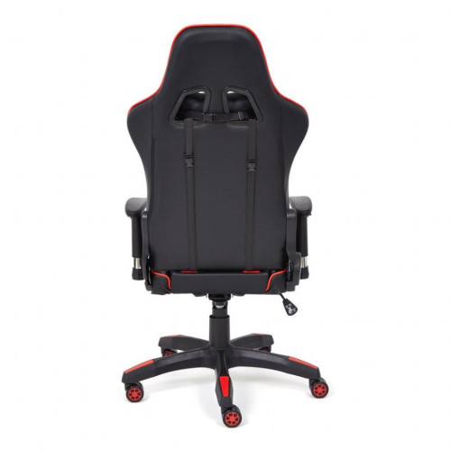 Кресло iCar , кож/зам, черный/красный