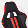 Кресло iCar , кож/зам, черный/красный