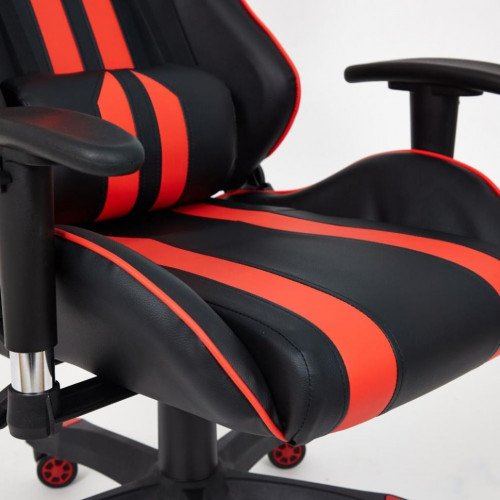 Кресло iCar , кож/зам, черный/красный