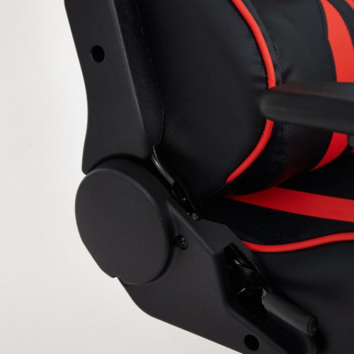 Кресло iCar , кож/зам, черный/красный