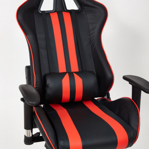 Кресло iCar , кож/зам, черный/красный