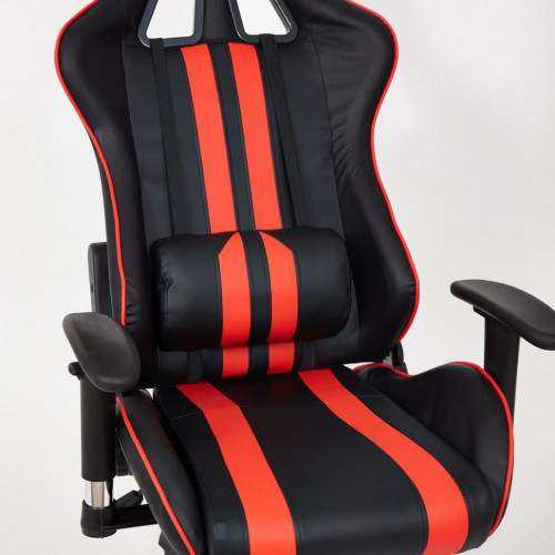 Кресло iCar , кож/зам, черный/красный