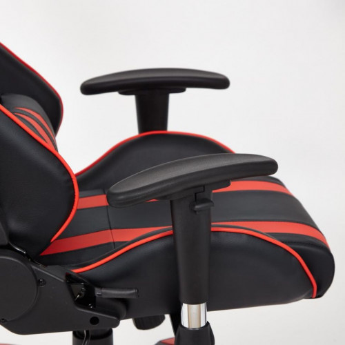 Кресло iCar , кож/зам, черный/красный