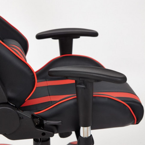 Кресло iCar , кож/зам, черный/красный