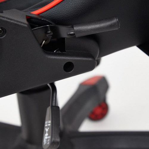 Кресло iCar , кож/зам, черный/красный