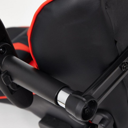 Кресло iCar , кож/зам, черный/красный