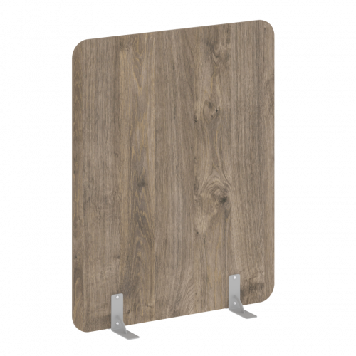 R-line Перегородки на металлических опорах на фетровых подпятниках DP.F-120-150 Тиквуд тёмный/Серый металл 1200*18*1500