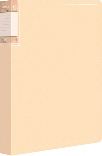 Папка с 40 прозр.вклад. Бюрократ Gems GEM40CREAM A4 пластик 0.7мм торц.карм с бум. встав кремовый жемчуг