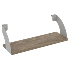 Навесные полки. Кронштейны+ЛДСП полка 600мм MAN-41-6 Тиквуд тёмный/Серый металл 600*220*200