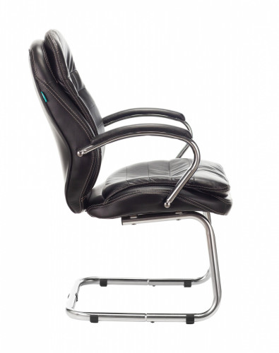 Кресло Бюрократ T-9950AV черный эко.кожа полозья металл хром