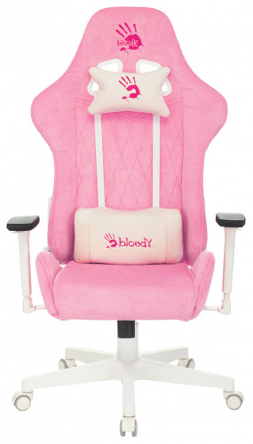 Кресло игровое A4Tech Bloody GC-310 розовый сиденье розовый крестов.