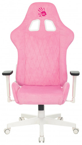Кресло игровое A4Tech Bloody GC-310 розовый сиденье розовый крестов.