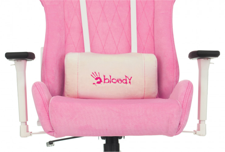 Кресло игровое A4Tech Bloody GC-310 розовый сиденье розовый крестов.