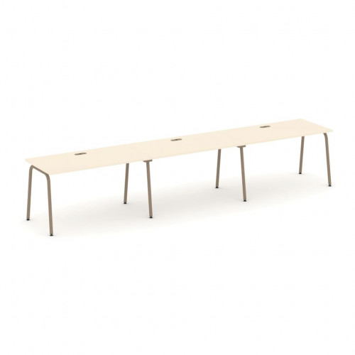 Estetica Рабочая станция на 3 места ES.RS-3.3-LK Сатин/Латте металл 4140*730*750