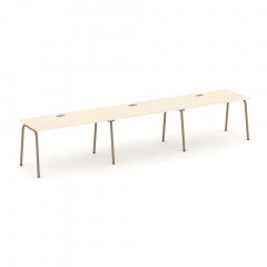 Estetica Рабочая станция на 3 места ES.RS-3.3-LK Сатин/Латте металл 4140*730*750