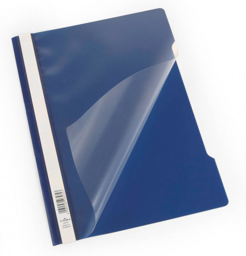 Папка-скоросшиватель Durable 2573-07 A4 прозрач.верх.лист ПВХ синий