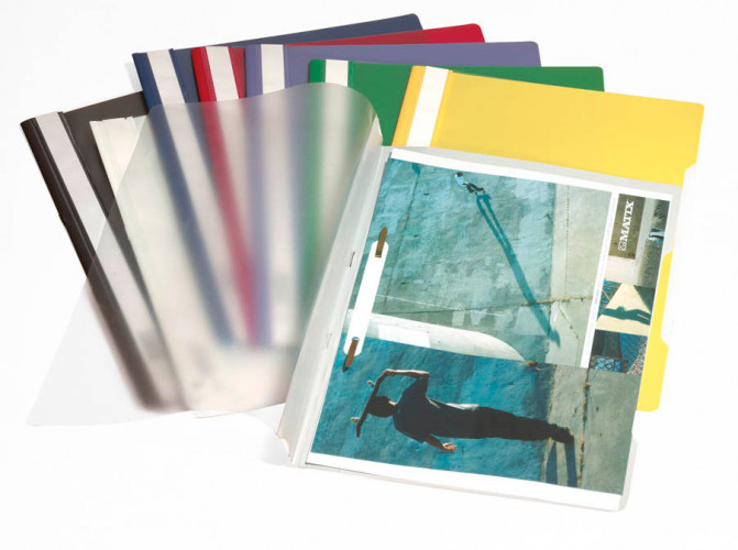 Папка-скоросшиватель Durable 2573-07 A4 прозрач.верх.лист ПВХ синий