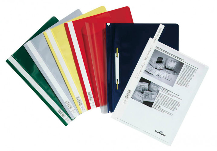 Папка-скоросшиватель Durable 2573-07 A4 прозрач.верх.лист ПВХ синий