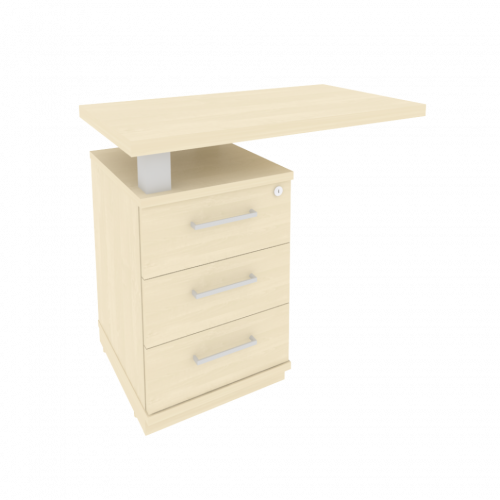 First Тумба приставная с топом левая KTP-1 (L) Клён 900*500*765