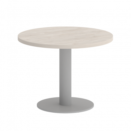 Home Office Стол журнальный круглый VR.SP-5-60.1G Денвер светлый/Серый металл 600*600*453