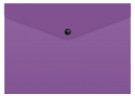 Конверт на кнопке Бюрократ -PK803TA5VIO A5 гориз. пластик 0.15мм фиолетовый