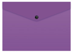 Конверт на кнопке Бюрократ -PK803TA5VIO A5 гориз. пластик 0.15мм фиолетовый