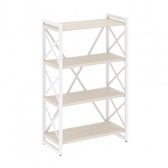 Loft Стеллаж на регулируемых опорах-4 полки VR.L-MST.O-4.8 Денвер светлый/Белый металл 800*400*1280