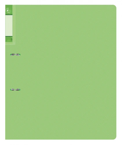Папка на 2-х D-кольцах Бюрократ Gems GEM0812/2RGRN A4 пластик 0.7мм кор.32мм торц.карм с бум. встав зеленый турмалин