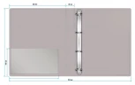 Папка на 4-х D-кольцах Бюрократ -0840/4DGREY A4 пластик 0.8мм кор.40мм внутр. с вставкой серый
