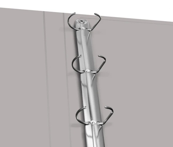 Папка на 4-х D-кольцах Бюрократ -0840/4DGREY A4 пластик 0.8мм кор.40мм внутр. с вставкой серый