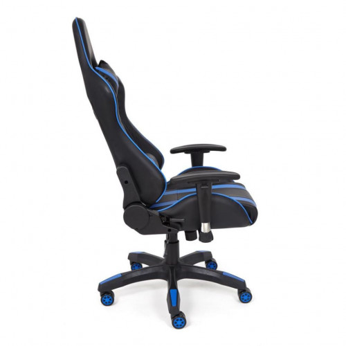 Кресло iCar , кож/зам, черный/синий