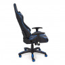 Кресло iCar , кож/зам, черный/синий
