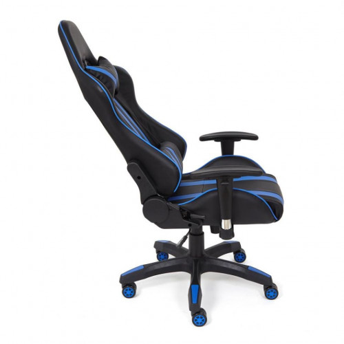 Кресло iCar , кож/зам, черный/синий