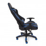 Кресло iCar , кож/зам, черный/синий