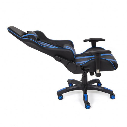 Кресло iCar , кож/зам, черный/синий
