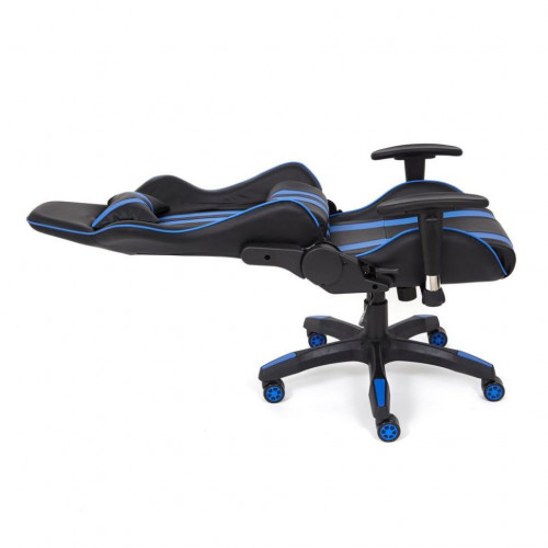 Кресло iCar , кож/зам, черный/синий