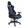 Кресло iCar , кож/зам, черный/синий