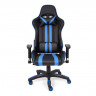 Кресло iCar , кож/зам, черный/синий