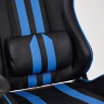 Кресло iCar , кож/зам, черный/синий