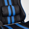 Кресло iCar , кож/зам, черный/синий