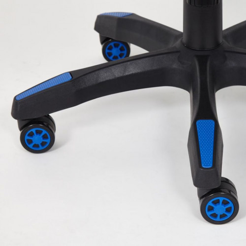 Кресло iCar , кож/зам, черный/синий