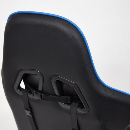Кресло iCar , кож/зам, черный/синий