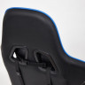 Кресло iCar , кож/зам, черный/синий